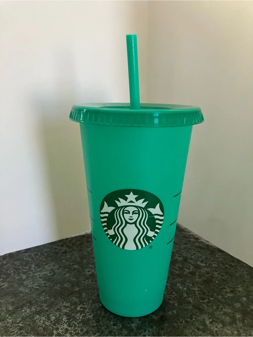 Starbucks Teal Green Reusable Tumbler with Straw 24 oz